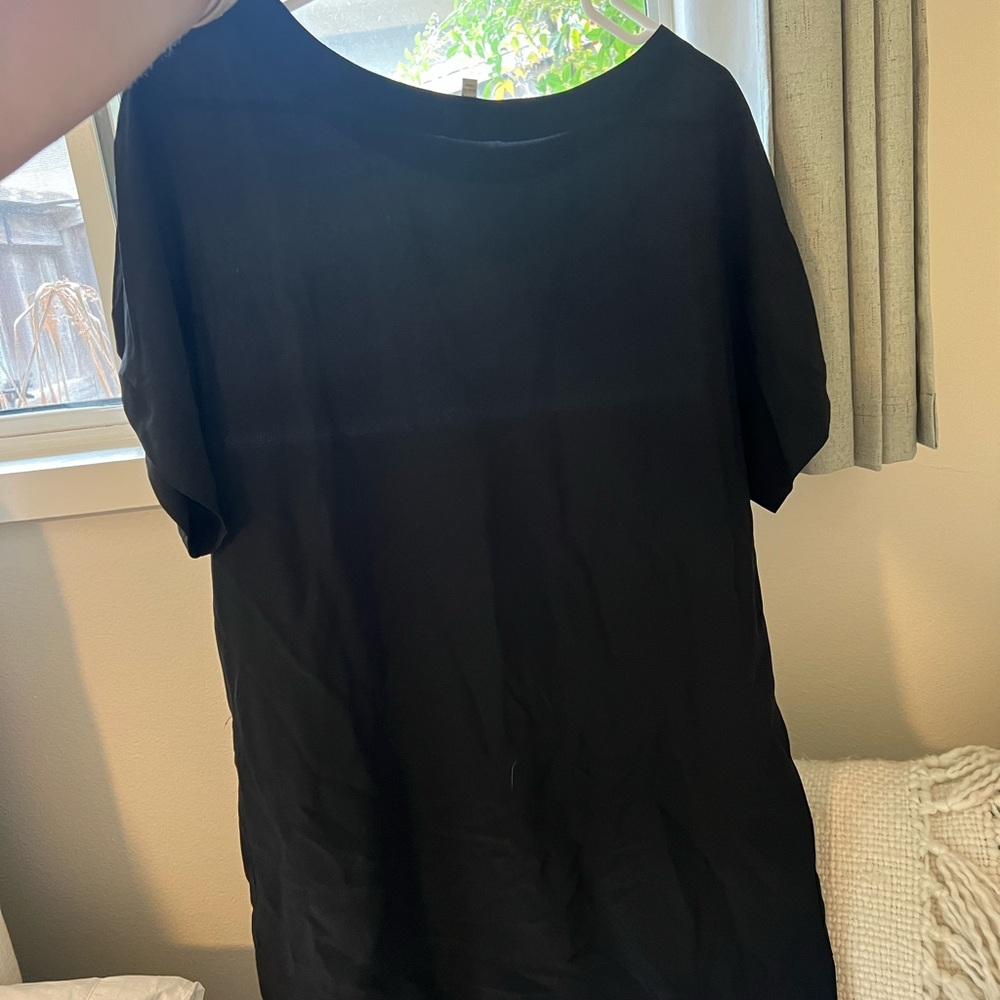 Joie Silk Midi Dress Black Size Small
